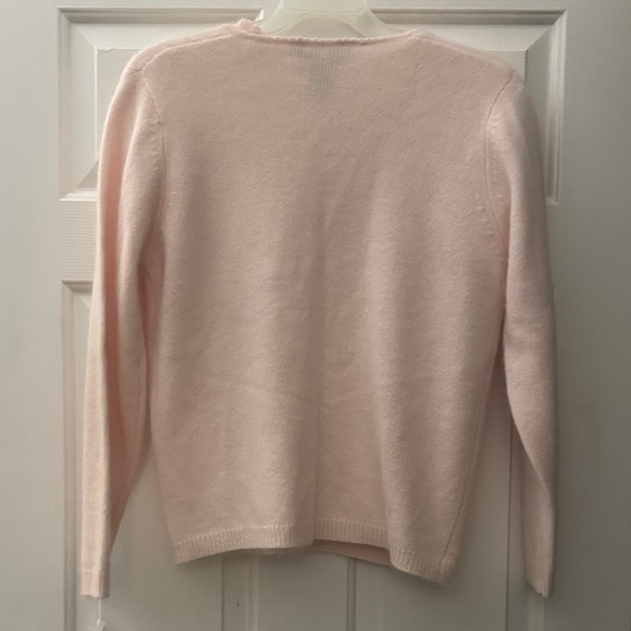 New Baby Pink Embroidered Angora blend Sweater Set - Picture 8 of 12